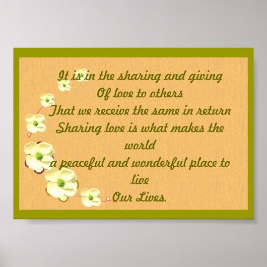 愛を分かち合う美しいポスター ポスター (正面)