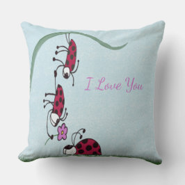 愛を告白するかわいいレディバグ クッション