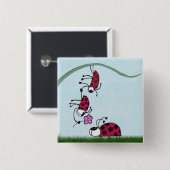 愛を告白する可愛いラディバ絵画グ 缶バッジ (正面&裏面)