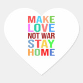 愛を家に残さないおもしろい ハートシール (正面)