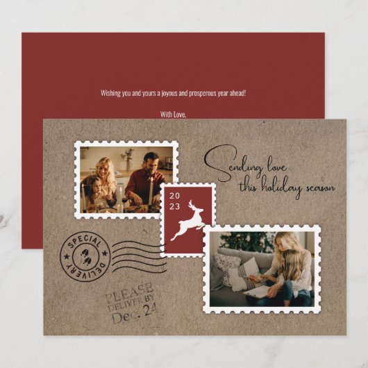 愛を届ける2枚の写真 シーズンカード (正面/裏面)