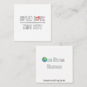 愛を広めて憎まない コーリングカード (正面/裏面)