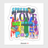 愛を広めて憎まない | LGBTQI+プライド シール (シート)