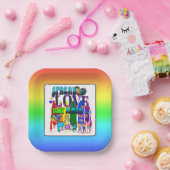 愛を広めて憎まない | LGBTQI+プライド ペーパープレート (パーティー)