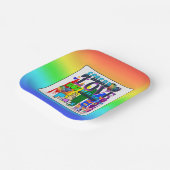 愛を広めて憎まない | LGBTQI+プライド ペーパープレート (傾斜あり)
