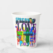 愛を広めて憎まない | LGBTQI+プライド 紙コップ (正面)