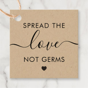 愛を広めないジェルズ結婚の贈り物ラベル、クラフト フェイバータグ