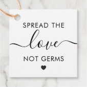 愛を広めないジェルズ結婚の贈り物ラベル、クラフト フェイバータグ (正面)