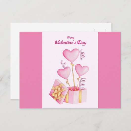 愛を広めようバレンタインデー ポストカード (正面/裏面)