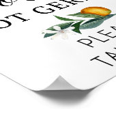 愛を広めよう ばい菌を広めるな オレンジ ポスター (角)