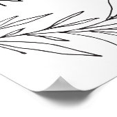 愛を広めよう ばい菌を広めるな 手描きの枝 ポスター (角)