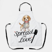 愛を広めるビーグル エプロン (正面)