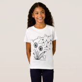「愛を広める」カスタマイズ可能な女の子 Tシャツ (正面フル)