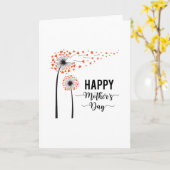 愛を広める，タンポポ母の日カード カード (黄色い花)