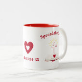 愛を広める ツートーンマグカップ (正面右)