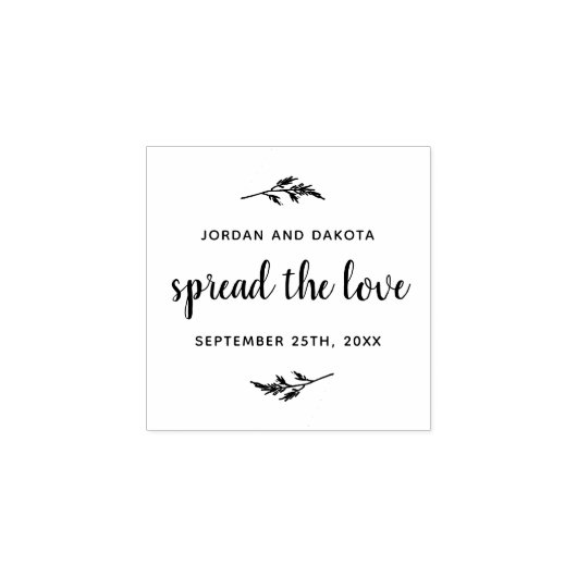 愛を広める |名前をカスタムすると日付結婚の数 ラバースタンプ (インプリント)