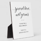 愛を広め手のサニタイザーをと フォトプラーク (側面)