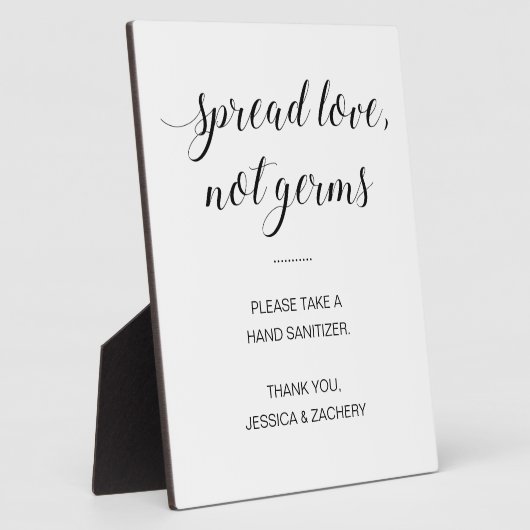 愛を広め手のサニタイザーをと フォトプラーク (側面)