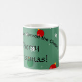 愛を広め、応援を広めるクリスマスマグ コーヒーマグカップ (正面右)