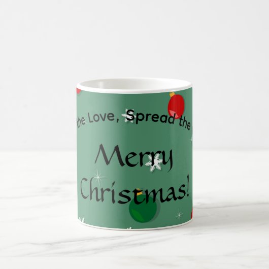 愛を広め、応援を広めるクリスマスマグ コーヒーマグカップ (中央)