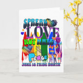 愛を広め、憎しみではない | 6月はプライド月 カード (黄色い花)