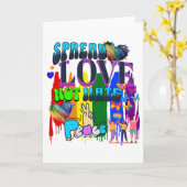 愛を広め、憎しみではない | 6月はプライド月 カード (黄色い花)