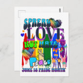 愛を広め、憎しみではない | 6月はプライド月 ポストカード (正面/裏面)