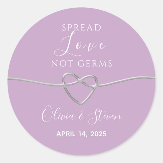 愛を広結婚める ラウンドシール (正面)