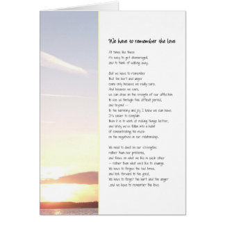 愛を思い出さねば……人間関係