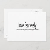 愛を恐れずに言う名言アート ポストカード (正面/裏面)