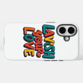 愛を惜しまない:愛カラフルの表現 Case-Mate iPhoneケース (裏面 (横))