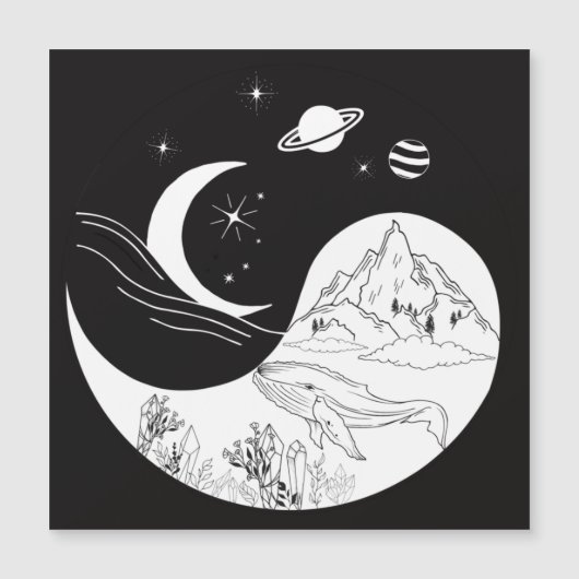 愛を意味する天の神秘的な陰陽 (正面)