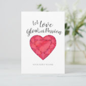 愛を愛のルビーの水結婚色で輝かせ 出欠カード (スタンド正面)