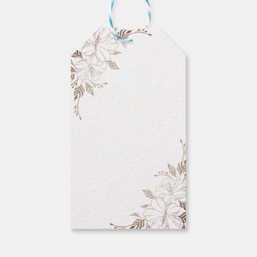 愛を成長させるフローラ結婚式の引き出物ギフトラベル ギフトタグ (裏面)