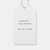 愛を成長させるラベル、モダンフローラ結婚式の引き出物 ギフトタグ (裏面)