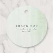 愛を成長させる金ゴールド緑のエレガントな結婚式 フェイバータグ (裏面)