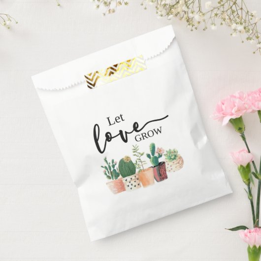 愛を成長させる，サボテン，多肉植物，好意ギフトラベル フェイバーバッグ (封をした状態)
