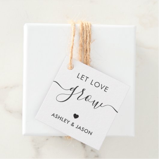 愛を成長させる、植物の贈り物のラベル結婚、's, Kraft フェイバータグ (インサイチュ)