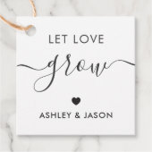 愛を成長させる、植物の贈り物のラベル結婚、's, Kraft フェイバータグ (正面)