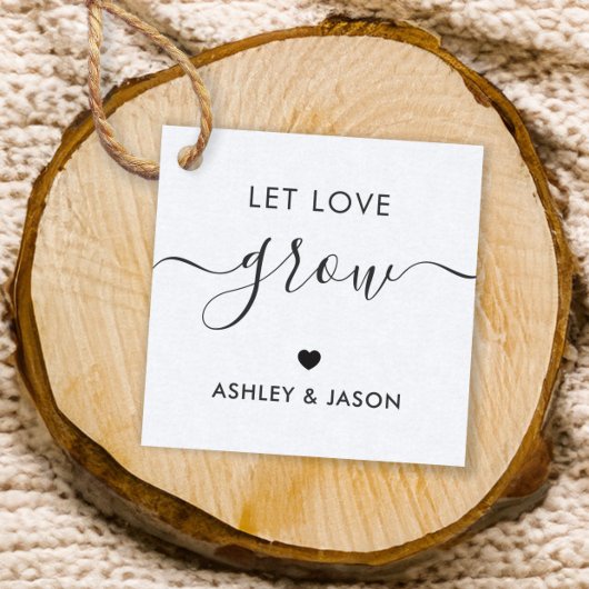 愛を成長させる、植物の贈り物のラベル結婚、's, Kraft フェイバータグ