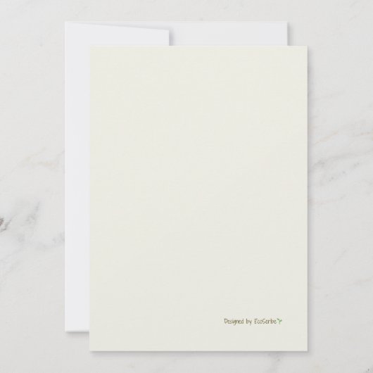 愛を成長させる – 水色サボテンのグリーティングカード 招待状 (裏面)