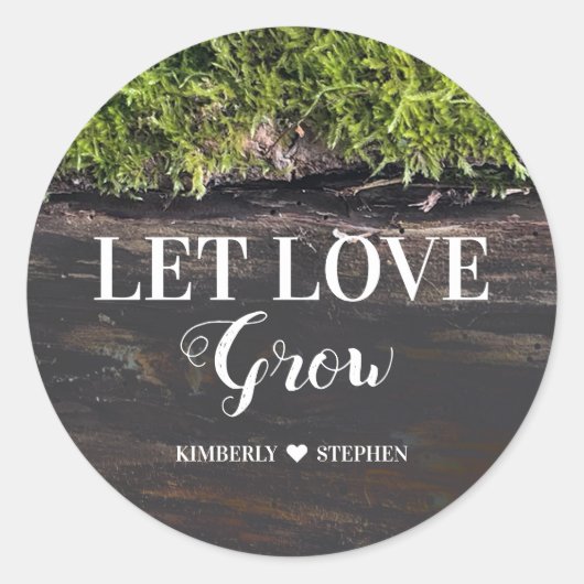 愛を成長させ素朴結婚る ラウンドシール (正面)