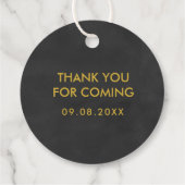 愛を成長させ、結婚の贈り物ラベル、黒板金ゴールド フェイバータグ (裏面)