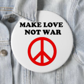 「愛を戦争に帰さない」平和サイン 缶バッジ (インサイチュ)