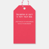 愛を手作りで交換パーソナライズされたする ギフトタグ (裏面)