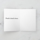 愛を抱きしめるロマンチックなカップル カード (内部)