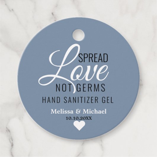 愛を拡散しないSanitizerの結婚埃っぽい青 フェイバータグ (正面)