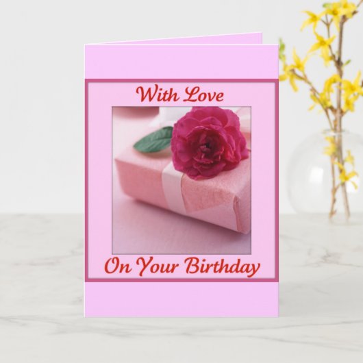 愛を持って誕生日 カード (黄色い花)