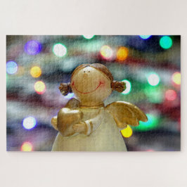 愛を持つクリスマスエンジェルハート ジグソーパズル