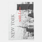 愛を持つニューヨーク キッチンタオル (縦)